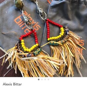 WANTED TO BUY!!!  ISO Alexis Bittar Red and Yellow Beaded Fringe Earrings